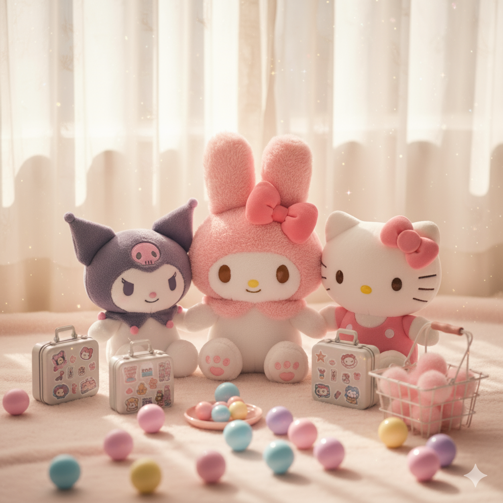 A-【Sanr,io】Lucky Scoop Suitcase Set – 14" Edition